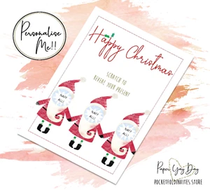 Hidden Message Card. Rude Christmas Gift. Christmas Scratch & Reveal Card. - Picture 1 of 7