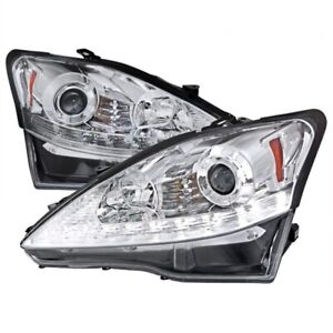 06-09 Lexus IS250 IS350 Chrome Projector Headlights DRL Switchback Turn Signal