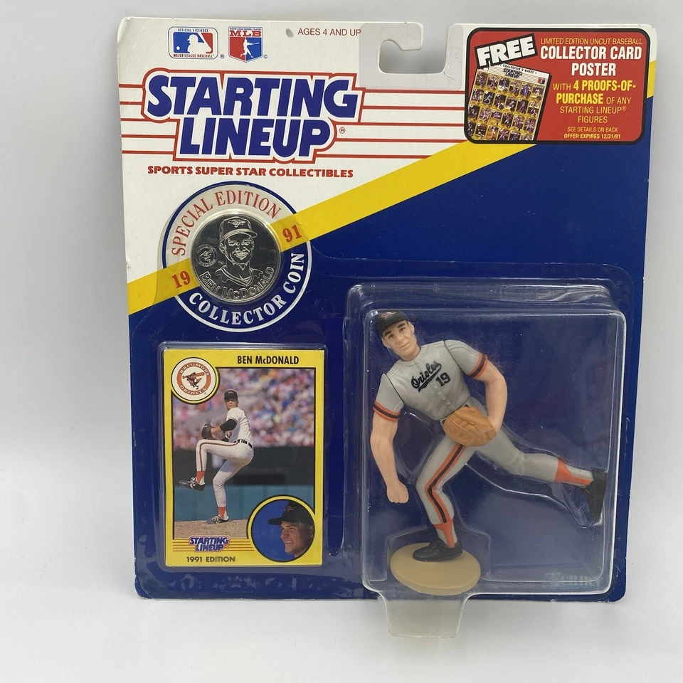 1991 Kenner Starting Lineup MLB Baseball Ben McDonald Baltimore Orioles MOC