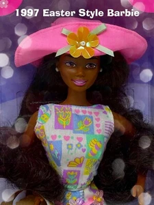 🐰💐 1997 Easter Style Barbie African American Doll #17652 NEW in Box!  🐰💐 - Picture 1 of 9