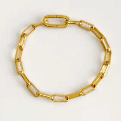 7.5" Madewell Paperclip Chain Bracelet Gift Retro Women Party Vacation Jewelry - Image 1 of 4