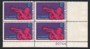 ALLY'S STAMPS US Plate Block Scott #1372 6c W.C Handy [4] MNH [STK] - Picture 1 of 1