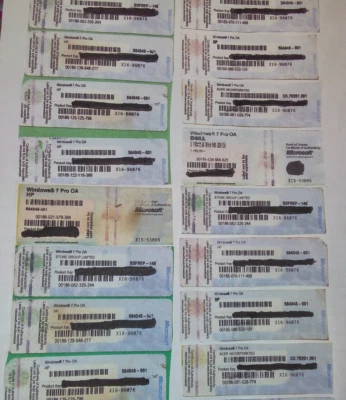 LOTE DE 100 PLACAS BASE MALAS (SIN VALOR) + 100 LICENCIAS WIN7 PRO Foto 1 de 4