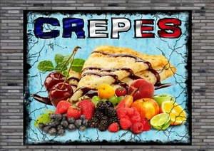 Crepes Signe Style antique French Crepes Wall Plaque Sign Paris France  - Picture 1 of 1