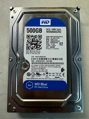 WD 800006 WD5000AZRZ-00HTKB0 500GB 5.4K RPM 64MB CACHE 6 Gb/s SATA3.5" HDD - Image 1 of 4