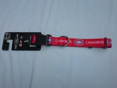 MONTREAL CANADIENS 16 «- 26» длиной собаки/домашнего животного воротник размер большой 1» широкий новый с Ярлыками от Sparo - Изображение 1 из 4