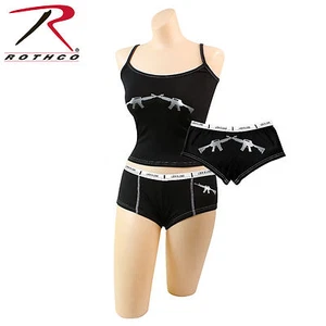 Camiseta sin mangas o pantalones cortos Rifle cruzado Mujer NEGRO 4985 Rothco o ROTHCO 3985 - Imagen 1 de 18
