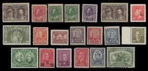CANADA. Lot of stamps issued between 1900-1935. CV ~$250. MLH (BI#24) - Picture 1 of 1