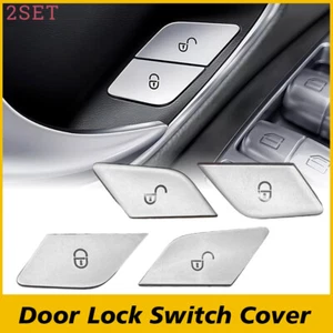 2set Button Sticker Door Lock Switch Cover For Mercedes-benz W205 W222 X218 C253 - Picture 1 of 12