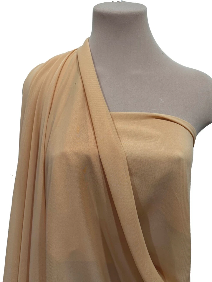 HI-MULTI CHIFFON FABRIC SHEER 60" TAUPE 1183   BRIDAL, FORMAL WEAR - Image 1 of 1