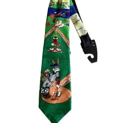 Corbata de colección 1993 Looney Tunes Mania personajes jugando béisbol para hombre Foto 1 de 4