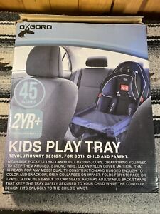 NEW Oxgord Kids Seat Tray Fits All Children's Car Seats Navy Mesh Side Pockets 
