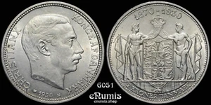 DÄNEMARK, Christian X, 2 Kroner 1930, King’s 60th Birthday, Silber, UNC - Bild 1 von 6