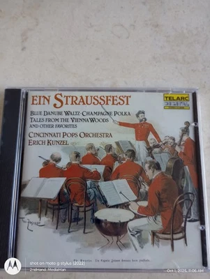 NEW SEALED 1985 TELARC CINCINNATI POPS ORCHESTRA ERICH KUNZEL EIN STRAUSSFEST CD Foto 1 de 2