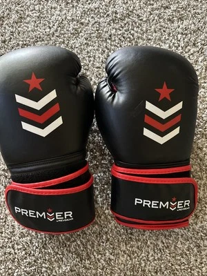 Boxing Gloves Premier by Revgear - Black/White/Red 12oz. - Image 1 of 4