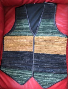 Chaleco de cuero de diseño elegante, color como en la foto talla M 4 - Imagen 1 de 2