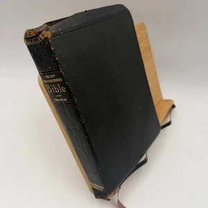 1934 KJV Kirkbride Thompson Chain Reference Bible Morocco Silk Sewed Leather - Picture 1 of 21