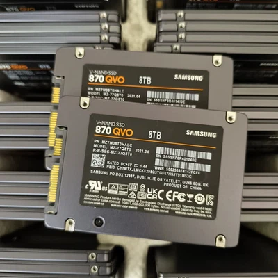 SAMSUNG 8TB SSD 870 QVO SATA MZ1M38T0HALC MZ-77Q8T0 V-NAND Solid State Drive - Image 1 of 2