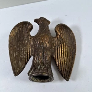 Vintage Bronze Eagle Flag Topper - Picture 1 of 8