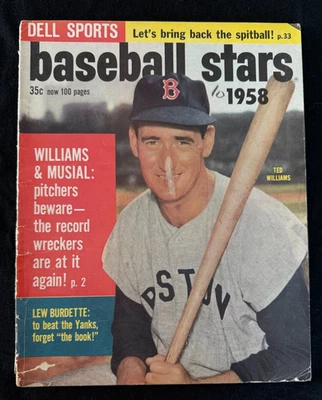 Dell Sports, estrellas de béisbol n.º 3. Ted Williams 1958 Foto 1 de 2