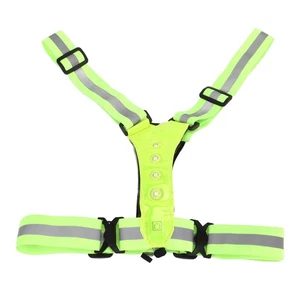 :LED Reflective Vest High Visibility Waterproof USB Rechargeable - Picture 1 of 24