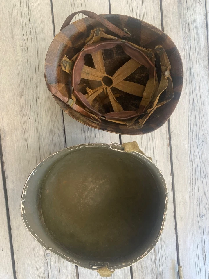 Casque US M1 WW2 complet US WW2 M1 Helmet - Photo 1/4