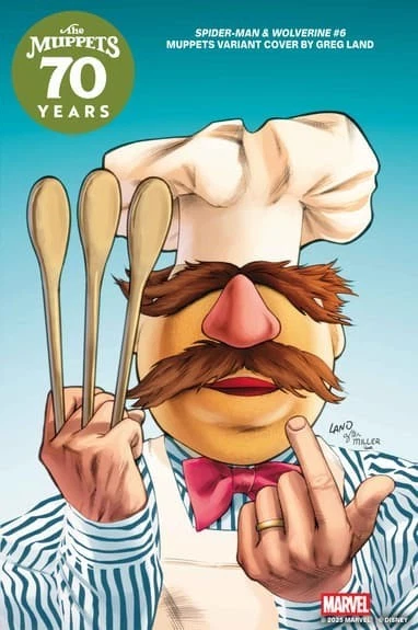 Spider-Man & Wolverine #6 Greg Land Muppets Cover (Marvel Comics December 2025)