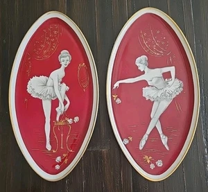 2er Set Alka Kunst Bavaria Ballerina Dekoteller mit Goldrand & Akzenten - Bild 1 von 7