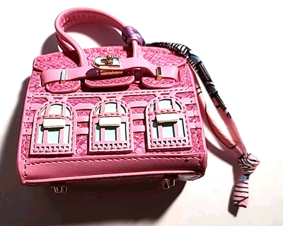 BOLSO TONNER VDC EDICIÓN LIMITADA ROSA CON BUFANDA ESTAMPADA ANUDADA (O64) Foto 1 de 4