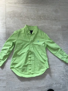 Boys Ralph Lauren Button Down Shirt Green size 5 - Picture 1 of 3