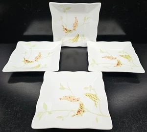 (4) Set 222 piatti antipasto Quinto Chintz Uccellini Bianco Quadrato Servizio Piatti Lotto - Foto 1 di 24