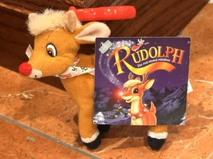 Rudolph The Red Nosed Reindeer 1999 PRESTIGE Mini Stuffed Animal 4" Clip On NEW - Picture 1 of 8