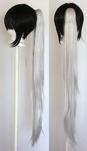 40'' Wavy Claw Clip Pony Tail Silver Gray Cosplay Wig Clip Only NEW - Picture 1 of 1