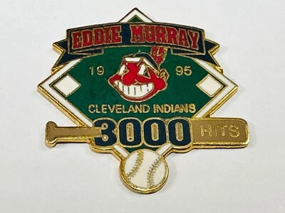 Cleveland Indians Guardians Lapel Hat Pin 1995 Steady Eddie Murray 3000 Hits 1B - Image 1 of 2