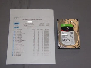 SEAGATE IRONWOLF ST6000VN001 6TB 3.5" NAS HARD DRIVE TESTED WIPED WORKS! - Afbeelding 1 van 3