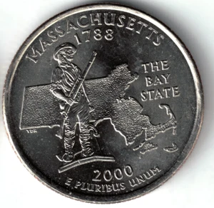 USA - 2000P - Washington ¼ $ - Massachusetts - Crisp! - #19748 - Picture 1 of 2