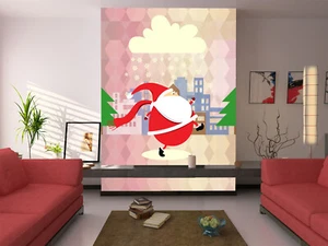 3D Santa Claus O196 Christmas Wallpaper Wall Mural Removable Self-adhesive Amy - Picture 1 of 11