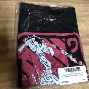 Ripple Junction Adult Unisex One Piece Luffy On Red T-shirt Size S Black New - Picture 1 of 4