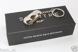 OFFICIAL SPECTRE ASTON MARTIN DB10 SILVER METAL KEYRING JAMES BOND 007 BNIB NEW - Picture 1 of 11