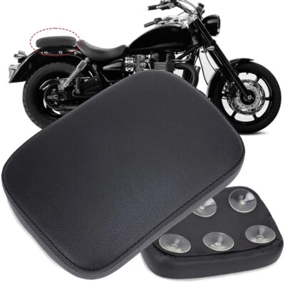 Rear Pillion Back Seat 6 Suction Cup Fit For Harley Chopper Sportster Softail - Image 1 of 4