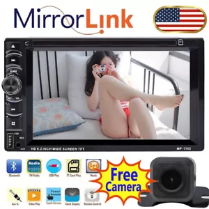 2Din Car Stereo CD DVD Player Touchscreen Radio Bluetooth AM FM USB+ Park Camera - Picture 1 of 11