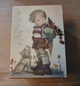 Hummel Music Box Boy w/ Dog - Picture 1 of 4
