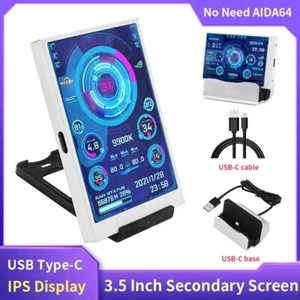 3.5" IPS Type-C Secondary Screen CPU GPU RAM HDD Monitor USB Display No AIDA64 - Picture 1 of 7
