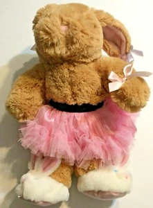 Peluche Build A Bear marrón claro conejito vestido súper suave animal BABW - Imagen 1 de 5