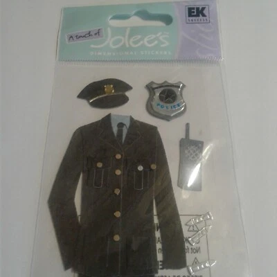 Jolee's EK Success paquete de 10 pegatinas dimensionales de policía. Foto 1 de 4