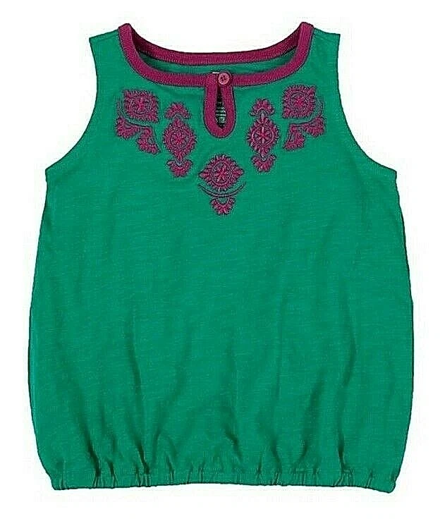 TEA COLLECTION Sabreen Embroidered Bubble Top - Viridian - NWT Girls 5 - Image 1 of 1