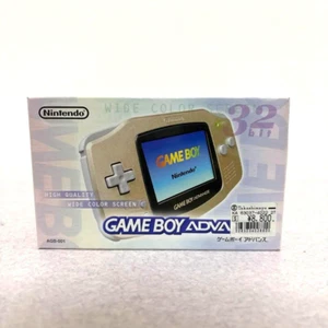 Nintendo GAMEBOY Advance GBA Gold Console Set Retro Gaming Device RARE - Picture 1 of 21
