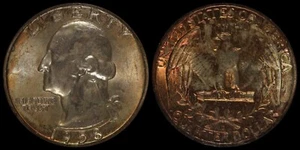 Moneda de tóner 1958 D Washington Quarter NGC plata obsoleta tipo Estados Unidos color crujiente - Imagen 1 de 5