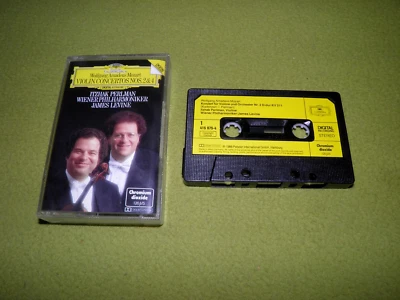 Mozart - Violin Concertos No. 2 & 4 - Perlman / Levine - DG Chrome Cassette NM - Image 1 of 2