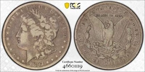 1893 CC PCGS VG10 - Silver Morgan Dollar - $1 US Coin #48610A - Picture 1 of 3